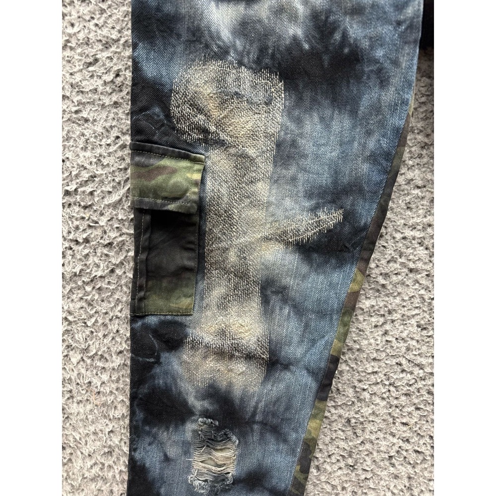 Daang Goodman Tripp‎ Nyc Distressed Camo Print Skinny Cargo Jeans Womens Size 29 - Picture 4 of 12